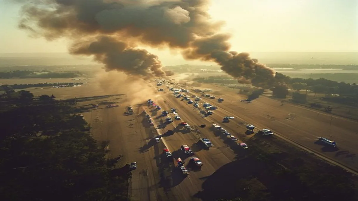 Wildfires Sweep Through Southern France Near Bordeaux Airport